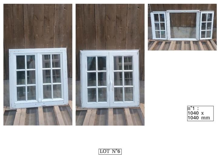 lot de 2 châssis bois méranti année 2018, Doe-het-zelf en Bouw, Verf, Beits en Lak, Gebruikt, Wit, Ophalen