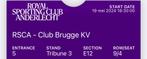 Rsc Anderlecht -Club Brugge 1 ticket E12 rij 9 Seat 4, Sport en Fitness, Voetbal, Verzenden