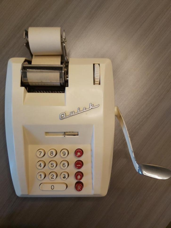 Mechanisch rekenmachine Quick, Antiek en Kunst, Antiek | Kantoor en Zakelijk, Ophalen of Verzenden