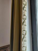 Groen groot verduisterend gordijn in velvet, Huis en Inrichting, Ophalen, Gebruikt, 200 cm of meer, Vintage