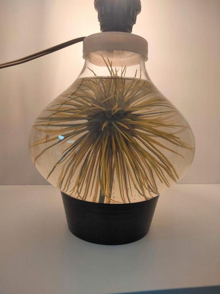 1970s vintage retro design lamp tafelmodel, Huis en Inrichting, Lampen | Tafellampen, Gebruikt, Minder dan 50 cm, Glas, Ophalen