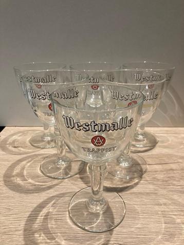 6 Westmalle Trappist-bierglazen met doos beschikbaar voor biedingen