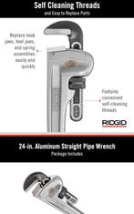 Clé à tube en aluminium RIDGID 24 po - Nouveau, Enlèvement ou Envoi