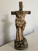 Beeldje Sint Franciscus met Kruis (31 cm), Ophalen of Verzenden