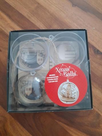 Creatief - Zelf kerstballen maken - 4 transparent ballen beschikbaar voor biedingen
