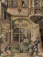 wandtapijt 1,47m x 0,50m stadje naar werk van Carl Spitzweg, Ophalen of Verzenden
