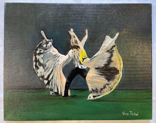 schilderij modern werk ``dans`` Wim Pichal, Antiek en Kunst, Kunst | Schilderijen | Modern, Ophalen of Verzenden