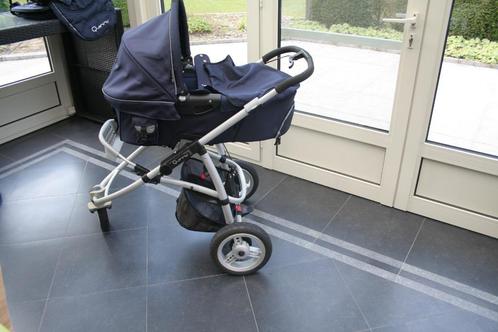 Multifunctionele blauwe kinderwagen (Quinny), Kinderen en Baby's, Kinderwagens en Combinaties, Gebruikt, Kinderwagen, Quinny, Duowagen