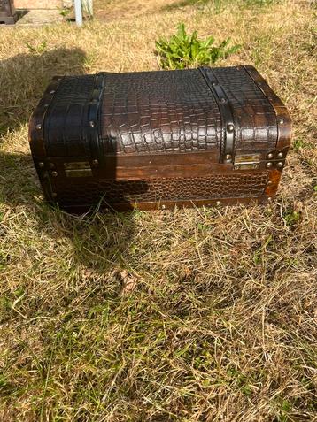 Ancien coffre à trésor ou coffre pirate beschikbaar voor biedingen
