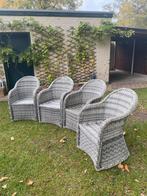 Set van 4 wicker tuinstoelen, Tuin en Terras, Tuinstoelen, Ophalen, Gebruikt, Kunststof