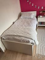1 persoonsbed + lattenbodem + onderlade &matras+ nachtkastje, Huis en Inrichting, Slaapkamer | Bedden, Ophalen, Gebruikt