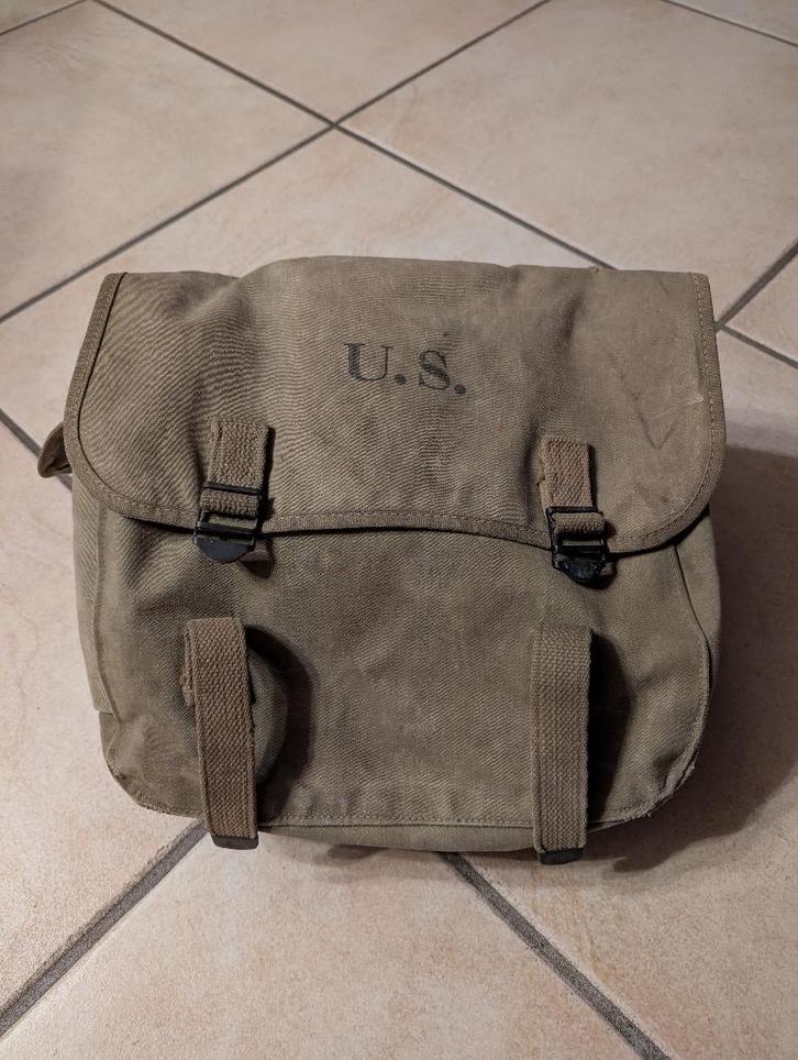 Musette model 36 „met rubber bekleed” Amerikaanse wo2, Verzamelen, Militaria | Tweede Wereldoorlog, Landmacht, Overige typen, Verzenden