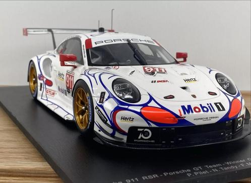 Spark 1:18 Porsche 911 RSR Petit Le Mans Winner 2018 GTLM, Hobby en Vrije tijd, Modelauto's | 1:18, Zo goed als nieuw, Auto, Overige merken