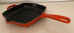 Le Creuset vierkante geëmailleerde gietijzeren koekenpan, Gietijzer, Ophalen of Verzenden, Zo goed als nieuw, Keramische plaat