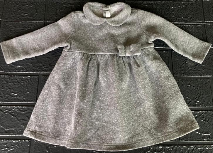 Grijze jurk " Il Gufo" maat 74/ 9mnd, Kinderen en Baby's, Babykleding | Maat 74, Zo goed als nieuw, Meisje, Jurkje of Rokje, Ophalen of Verzenden