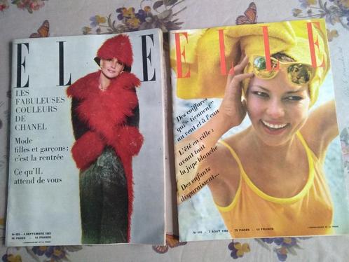Magazines vintage Elle 2 (1963), Livres, Journaux & Revues, Utilisé, Magazine féminins, Enlèvement ou Envoi