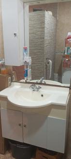 Complét Armoire de salle de bain  avec armoire à miroir, Enlèvement, Utilisé, Meuble lavabo