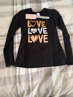 Zwarte T-shirt met lange mouwen maat 164, Zero Jeans, Meisje, Nieuw, Ophalen of Verzenden