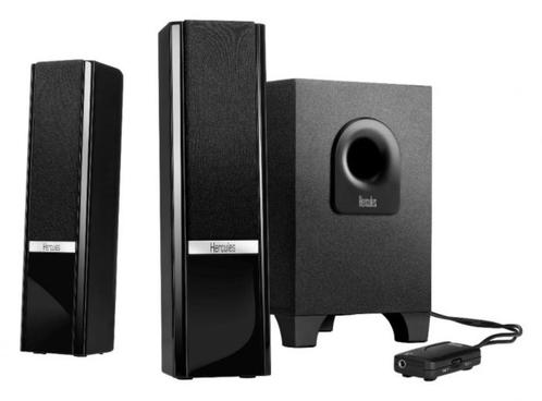 Hercules 2.1 Gloss in goede staat 2.1 speakers: simpel en ve, Audio, Tv en Foto, Luidsprekerboxen, Gebruikt, Complete surroundset