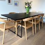 Table à manger rectangulaire - Bois noir - 240cm - Furnified, Maison & Meubles, Tables | Tables à manger, Comme neuf, Rectangulaire