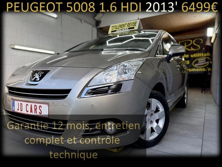 PEUGEOT 5008 1.6 HDI 115 ‼️GARANTIE 1 AN CTOK‼️, Auto's, Peugeot, Bedrijf, Te koop, ABS, Airbags, Airconditioning, Alarm, Bluetooth