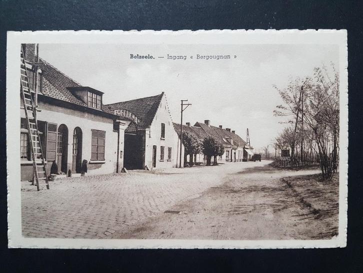 Postkaart Belzeele Belzele Ingang Bergougnan, Verzamelen, Postkaarten | België, Ongelopen, Oost-Vlaanderen, 1940 tot 1960, Ophalen of Verzenden