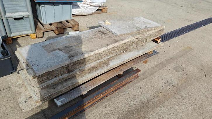 Betonnen platen 200x50x3.5cm voor tuinafsluiting of perceel, Tuin en Terras, Bielzen en Borduren, Zo goed als nieuw, Border, Beton