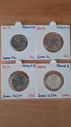 ALBERT II - 50Fr Euro 2000 - 4 munten, Ophalen of Verzenden, Setje