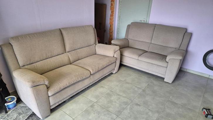 Zetel salon canape, Huis en Inrichting, Zetels | Zetels, Zo goed als nieuw, Rechte bank, Stof, Ophalen