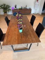 Teak Eettafel, Ophalen, 100 tot 150 cm, Teakhout, 200 cm of meer