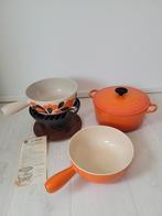 Le Creuset Oranje (weinig gebruikt), Huis en Inrichting, Ophalen of Verzenden, Zo goed als nieuw