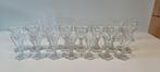 Lot van 17 kristallen wijnglazen Val Saint Lambert, Verzamelen, Glas en Drinkglazen, Zo goed als nieuw, Ophalen