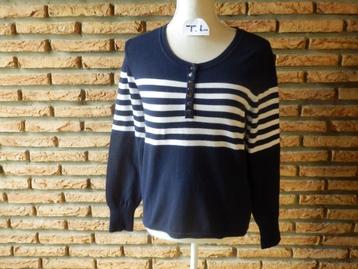 (5) - pull femme t.L noir blanc - breal - beschikbaar voor biedingen