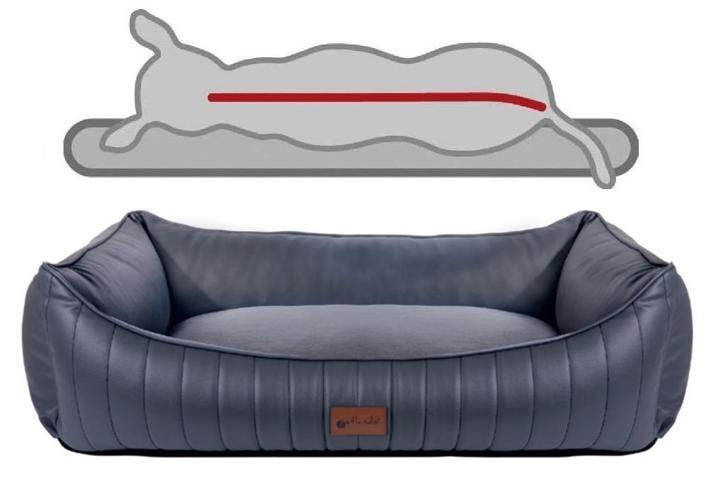 Orthopedische Hondenmand Linz Antraciet L, Dieren en Toebehoren, Hondenmanden, Nieuw, Leer, Ophalen