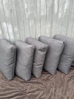 5 grijze loungekussens / bankkussens – nette staat, Huis en Inrichting, Ophalen, Gebruikt, Grijs, Rechthoekig