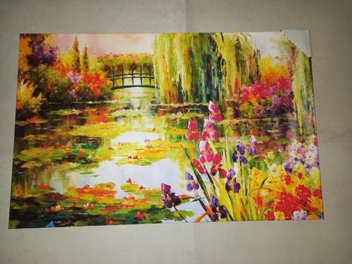 Impression impressionniste sur toile  Giverny, Antiek en Kunst, Kunst | Schilderijen | Modern, Ophalen