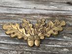 Eikeblad - bronzen broche (jachtwereld), Verzenden, Zo goed als nieuw, Dier of Natuur, Speldje of Pin
