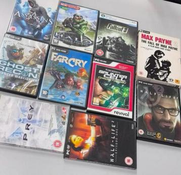 10x vintage pc computer spelletjes Halo Max payne assassins beschikbaar voor biedingen