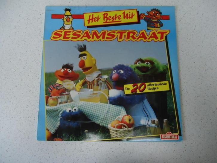 LP Het Beste van "Sesamstraat" 'De 20 Allerleukste Liedjes a, Cd's en Dvd's, Vinyl | Kinderen en Jeugd, Gebruikt, Muziek, Ophalen of Verzenden
