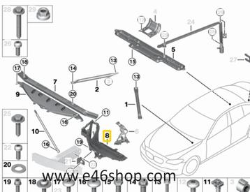 STEUN RECHTSVOOR  BMW  5" F07 OE 51647200778 NIEUW  disponible aux enchères