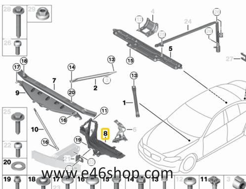 STEUN RECHTSVOOR  BMW  5" F07 OE 51647200778 NIEUW, Autos : Pièces & Accessoires, Carrosserie & Tôlerie, BMW, Neuf, Enlèvement ou Envoi