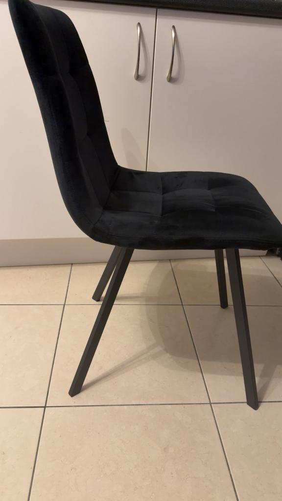 Te koopt 6 eetstoelen, Huis en Inrichting, Stoelen, Zo goed als nieuw, Stof, Zwart, Ophalen