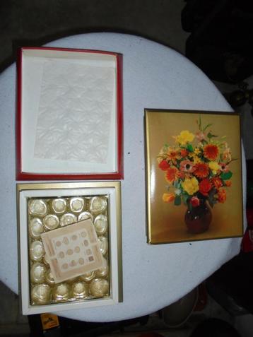 Vintage pralinedozen beschikbaar voor biedingen