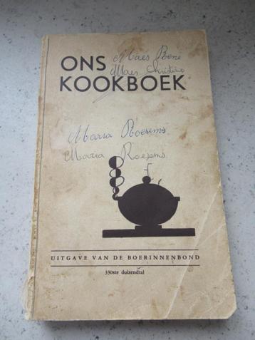 kookboek-ONS KOOKBOEK- van de boerinnenbond-1955-VINTAGE beschikbaar voor biedingen
