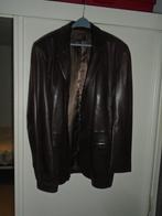 Lange bruine lederen jas Lamon-Nuytens maat 56 XL, Kleding | Heren, Ophalen, Maat 56/58 (XL)