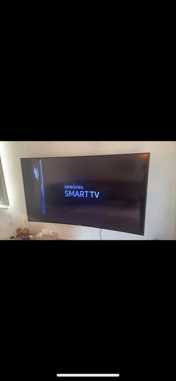 Smart TV Samsung 55 pouces 140cm écran fissuré voir photo, Enlèvement, Utilisé, Smart TV, OLED