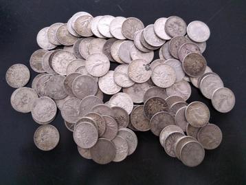Lot 101 zilver muntjes 50 cent Semeuse beschikbaar voor biedingen
