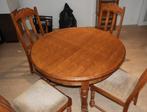 Table ronde avec six chaises, Eikenhout, Ophalen, Ovaal