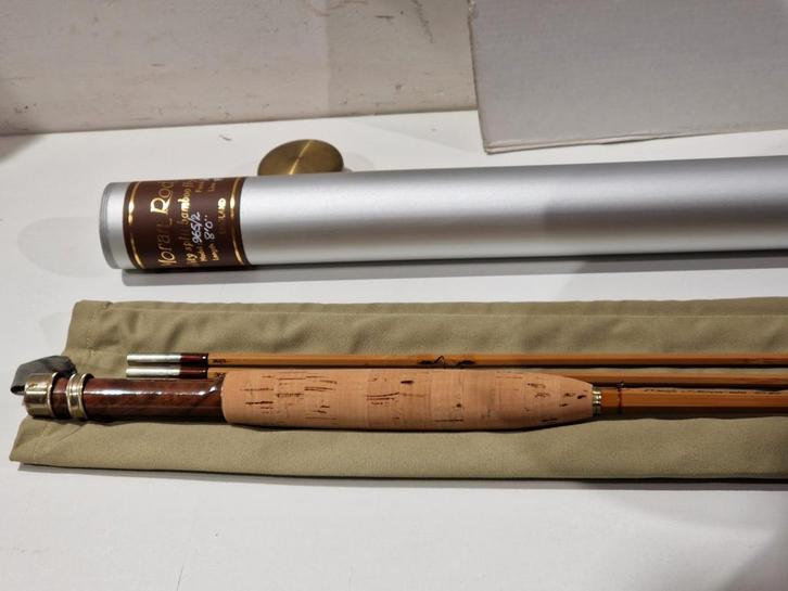 Tom Moran splitcane 8ft #5 , zeer zeldzaam, rare bamboo fly, Watersport en Boten, Hengelsport | Vliegvissen, Zo goed als nieuw