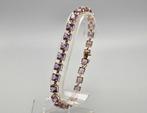 Gouden Vintage armband met edelstenen amethist. 2025/360., Paars, Ophalen of Verzenden, Zo goed als nieuw, Met edelsteen
